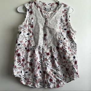 Liz Claiborne floral sleeveless top